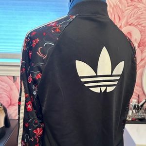 Adidas Floral Zip Up Jacket